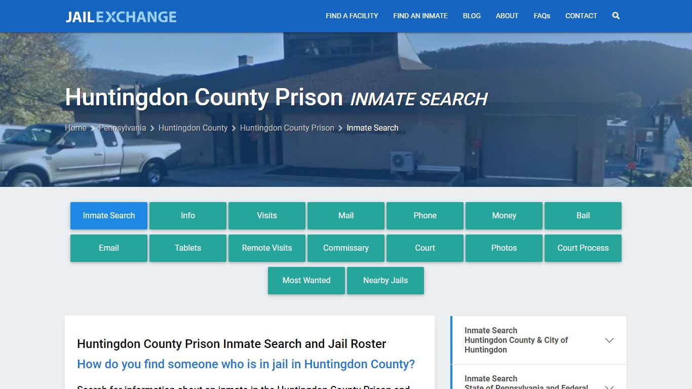 Huntingdon County Prison Inmate Search - Jail Exchange